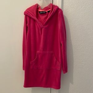 Pink long sleeve terry cloth with hood!